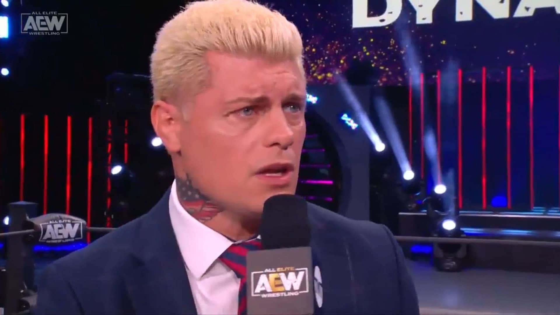 Wrestler Cody Rhodes Aew Interview Background