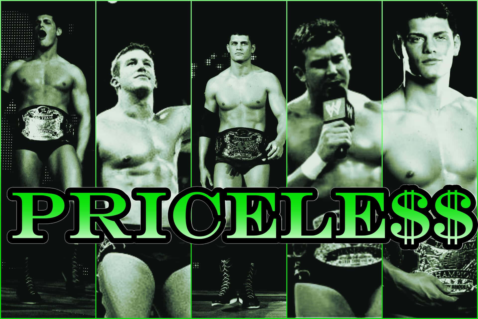 Wrestler Cody Rhodes Championship Belts