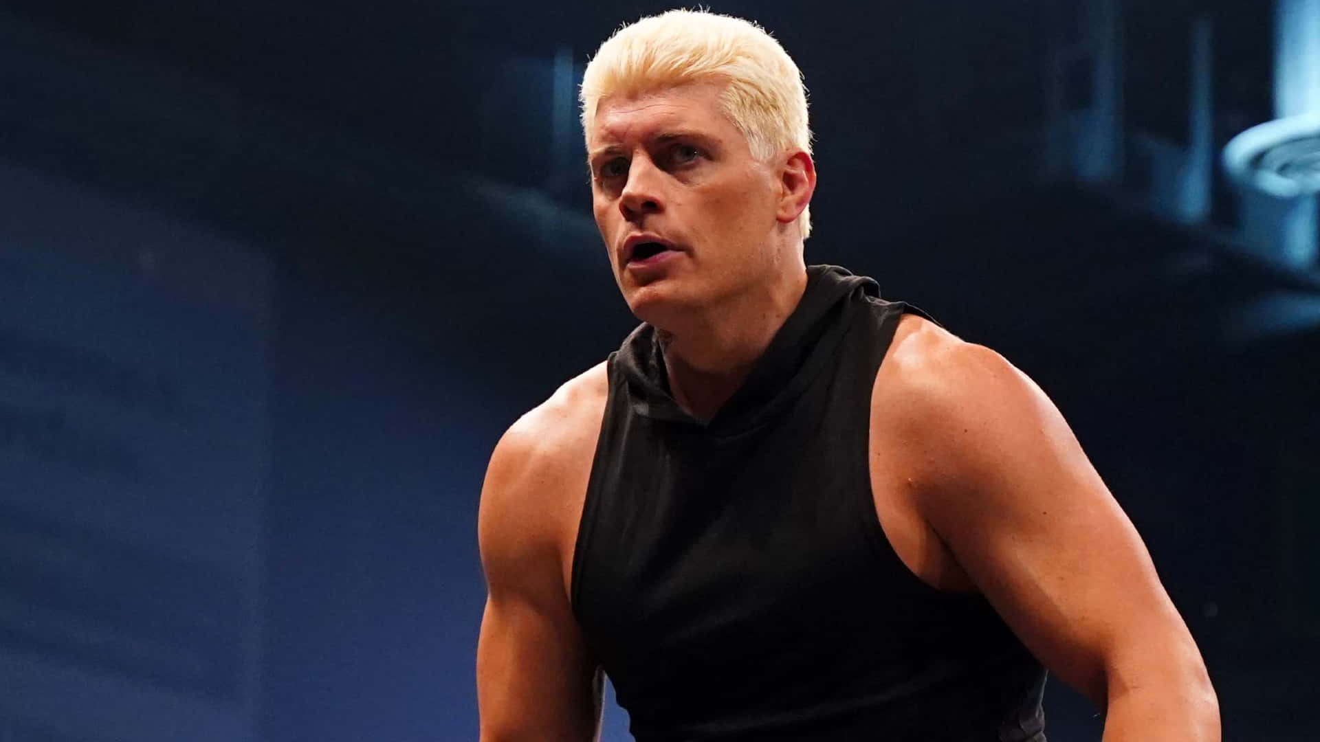 Wrestler Cody Rhodes In Black Wrestling Suit
