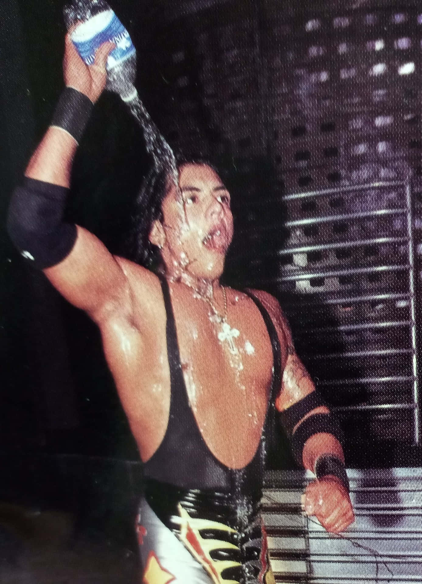 Wrestler Cooling Off Moment