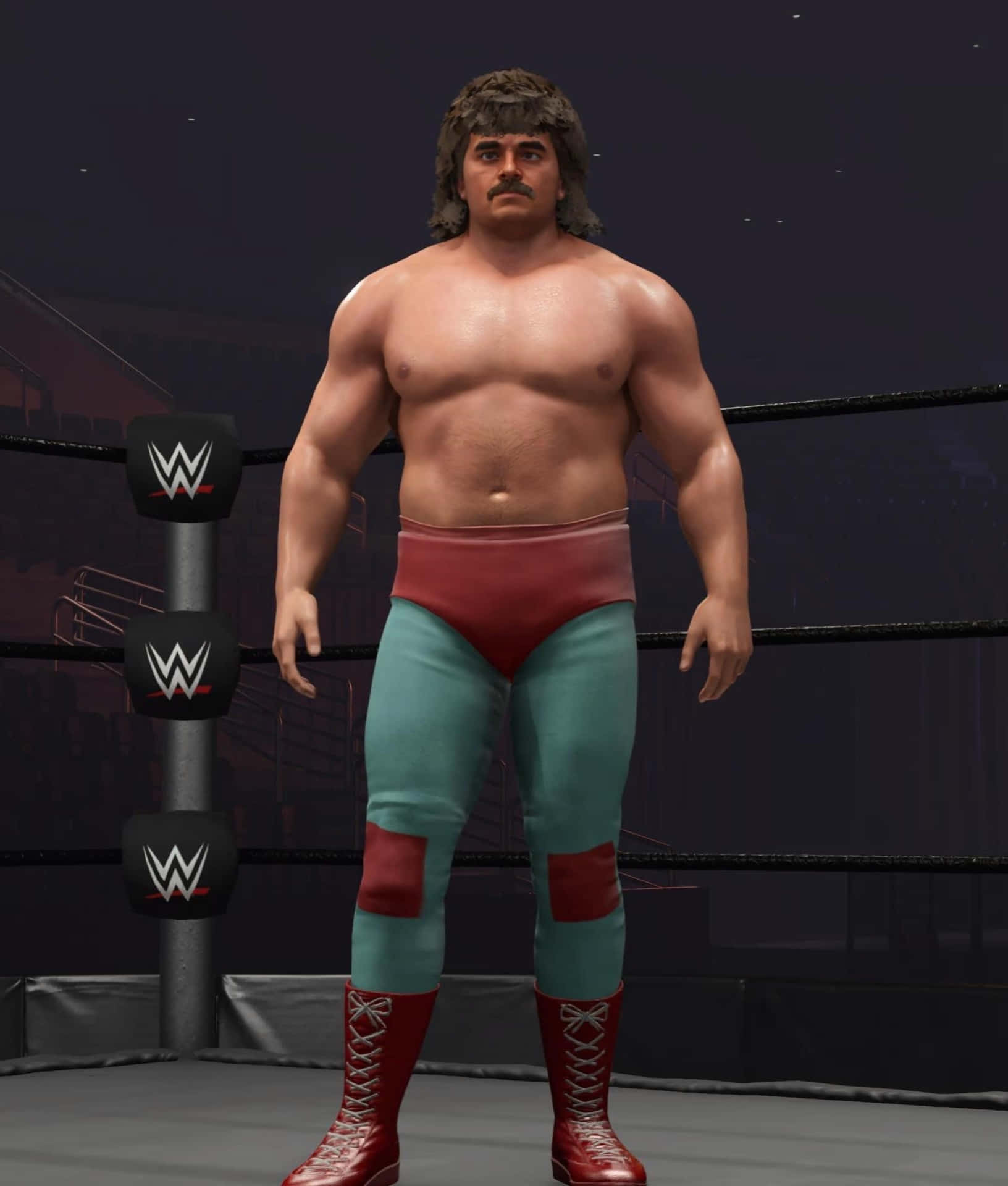 Wrestler_in_ Ring_ Attire Background