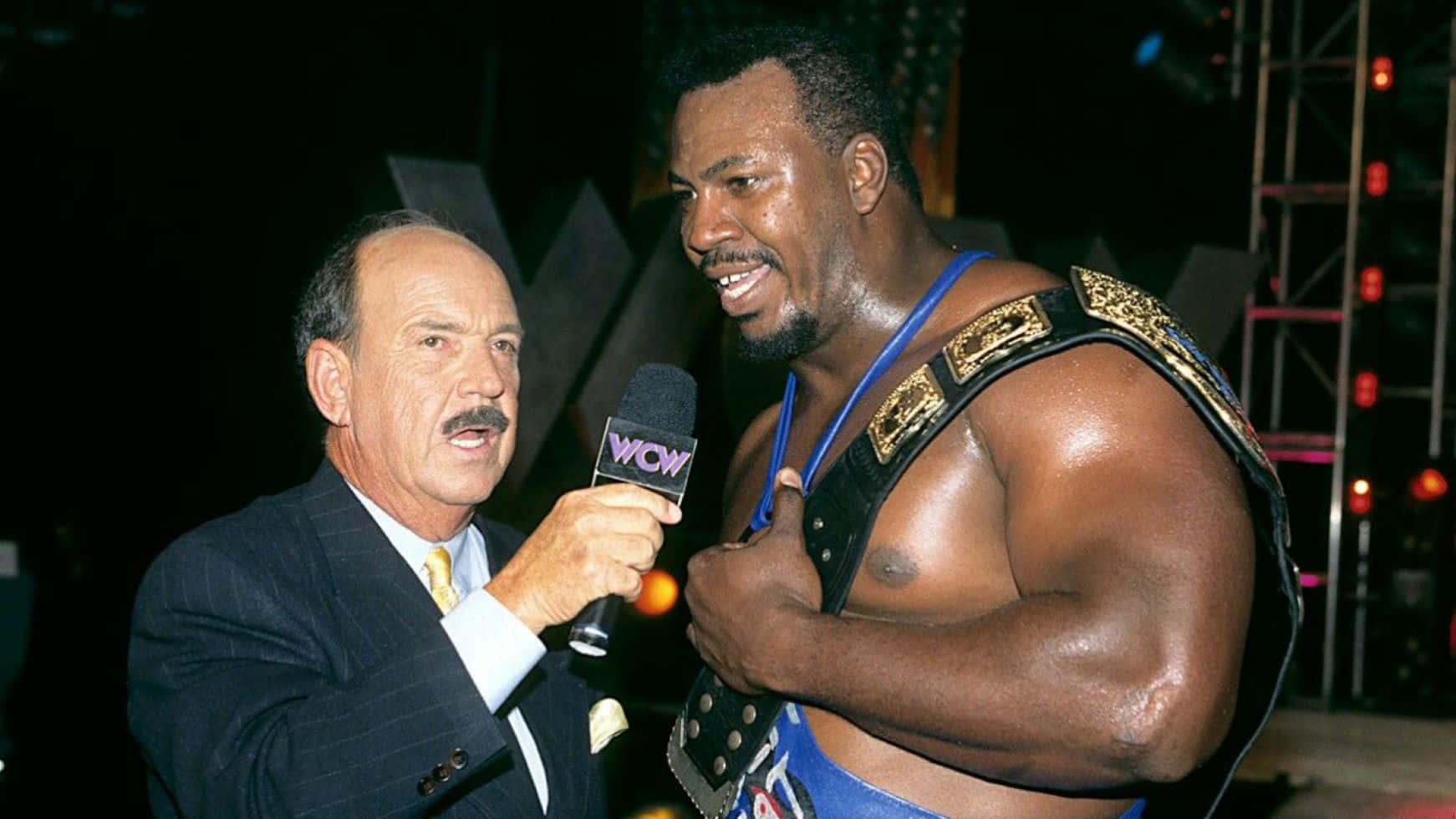 Wrestler Interview W C W Event Background