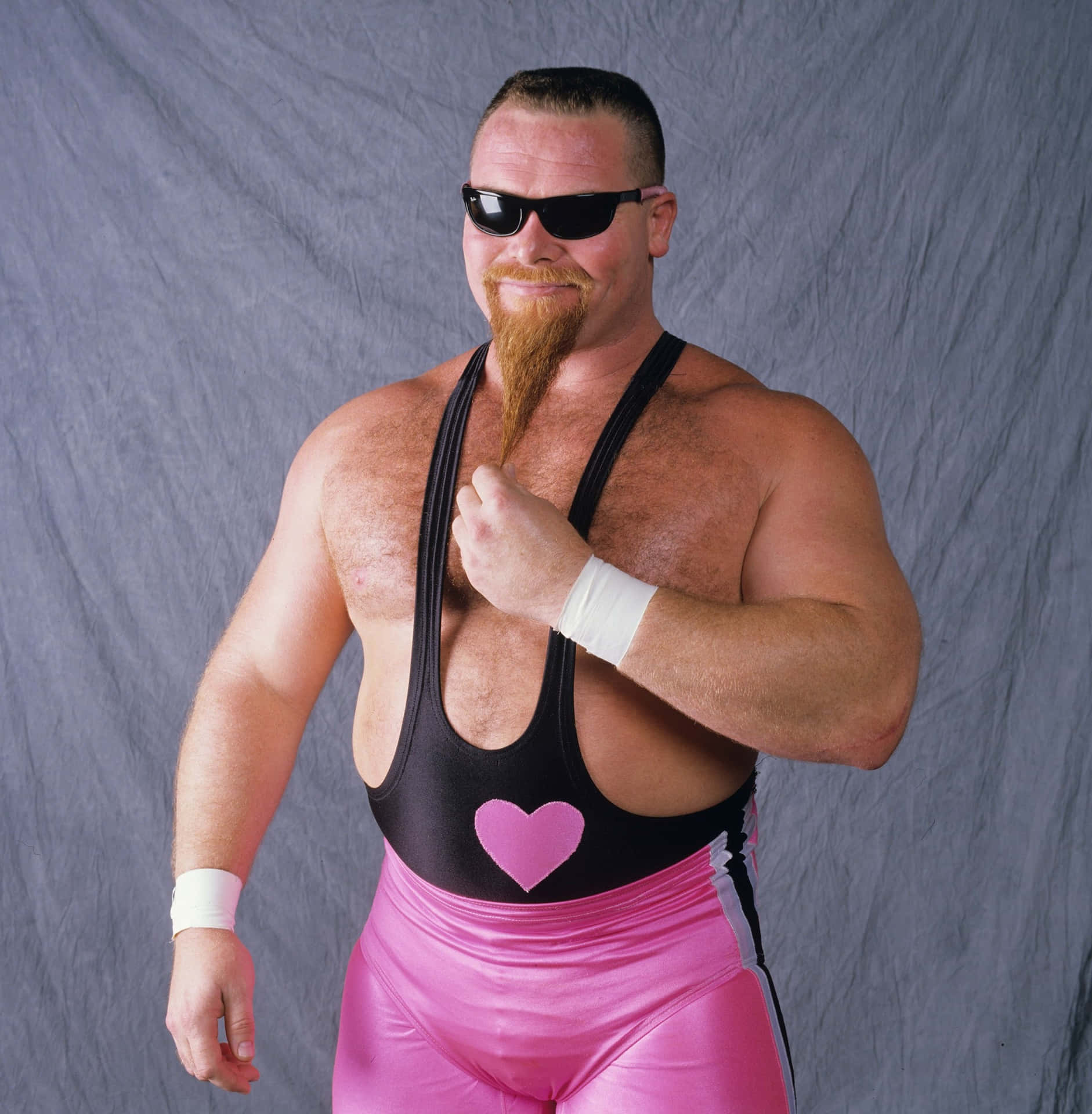 Wrestler Jim Neidhart Smiling Background