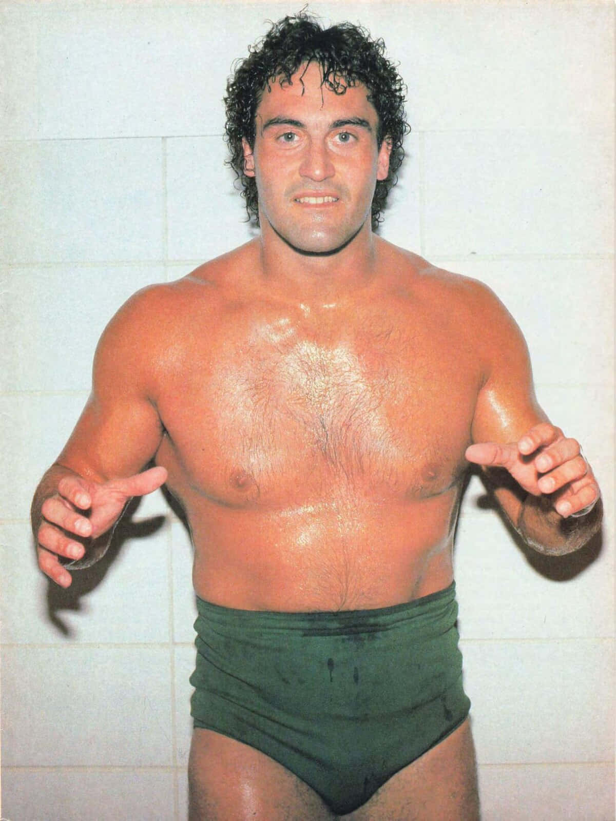 Wrestler Mike Rotunda Portrait Background