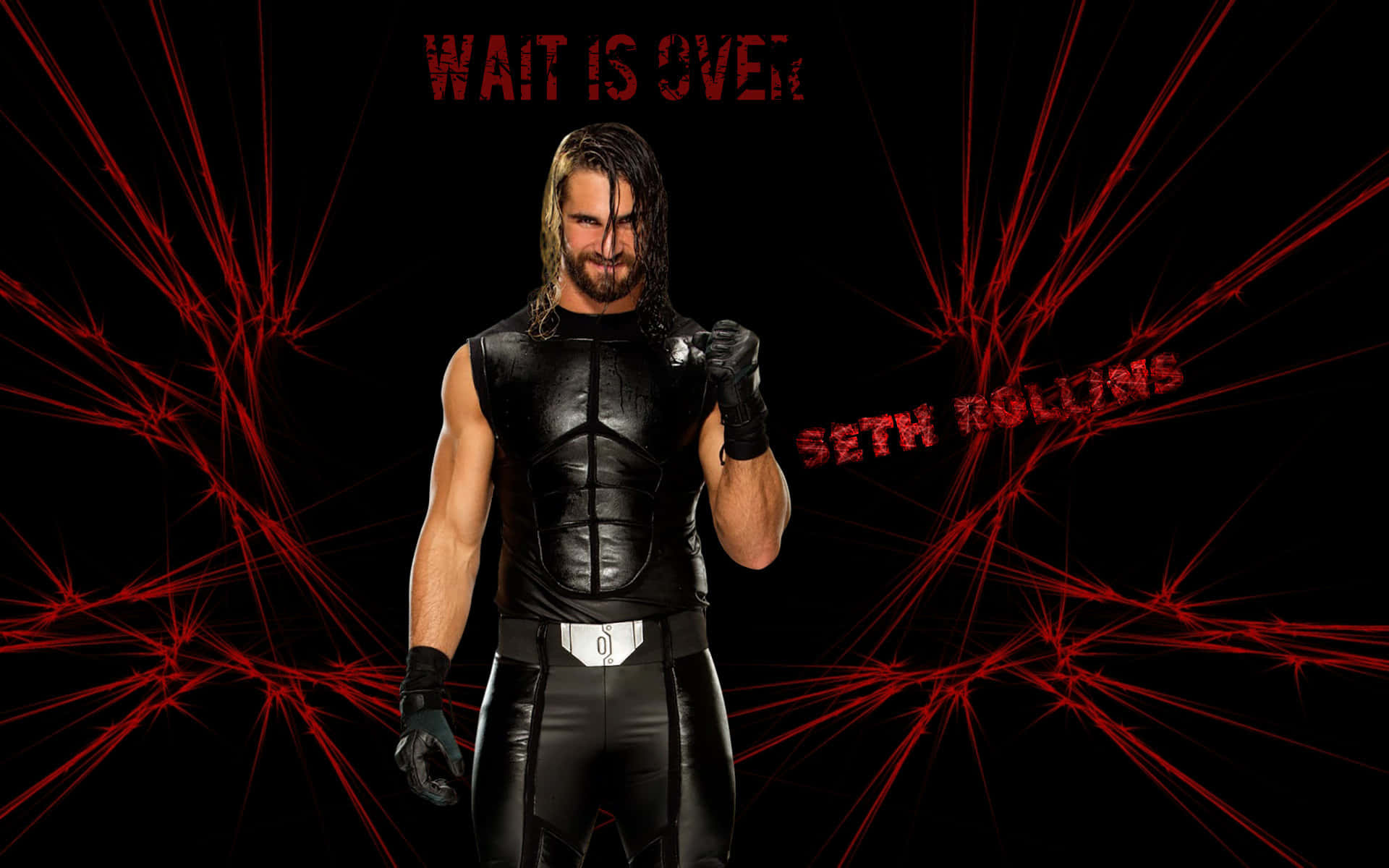 Wrestler Seth Rollins Wait Is Over Poster Background