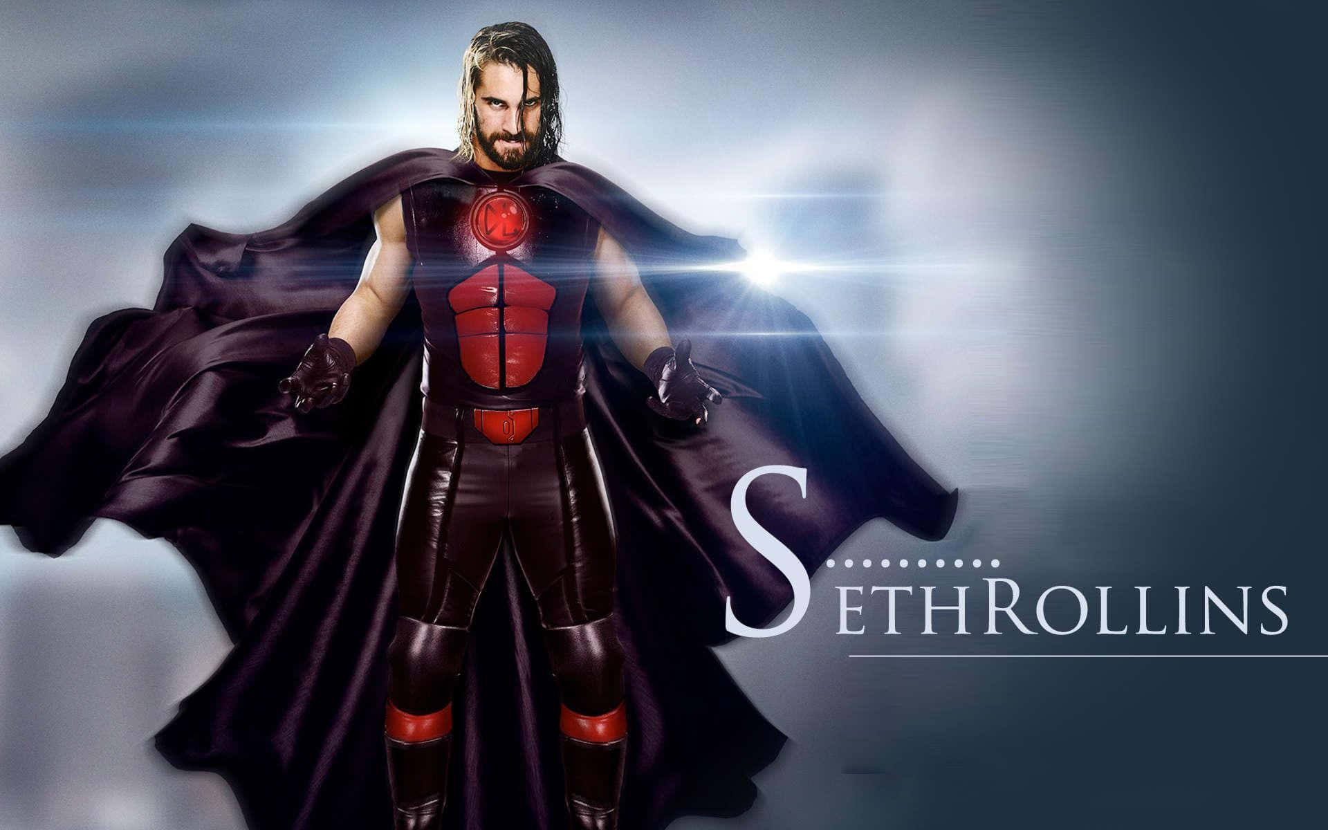 Wrestler Seth Rollins With Black Cape Background