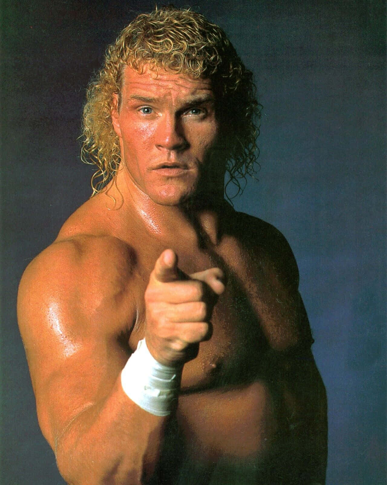 Wrestler Sid Vicious Pointing At The Camera Background