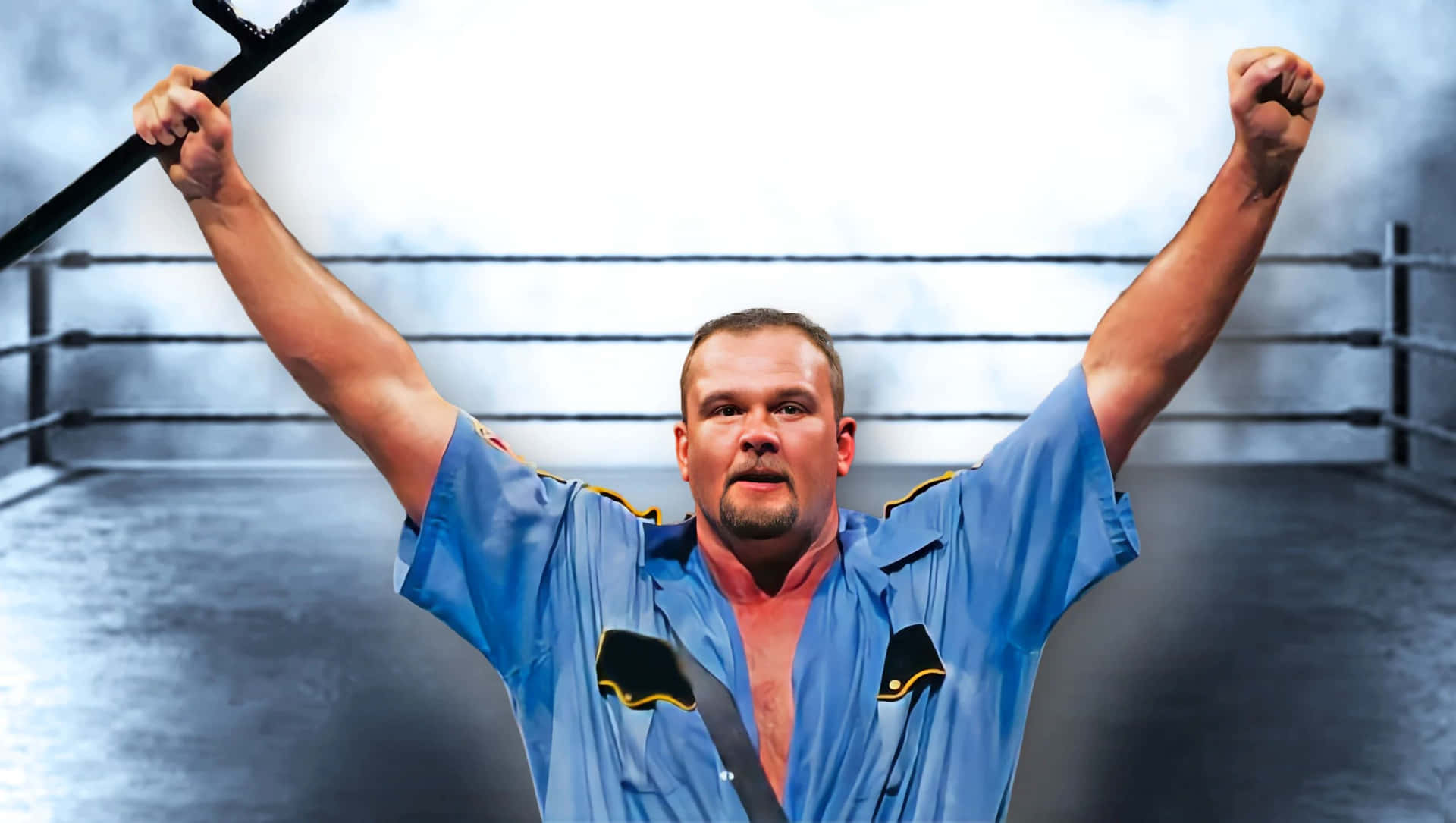Wrestler Victory Posein Ring Background