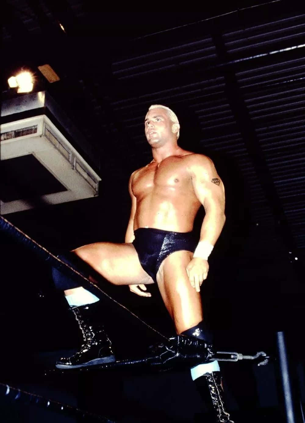 Wrestlerin Ring Stance Background