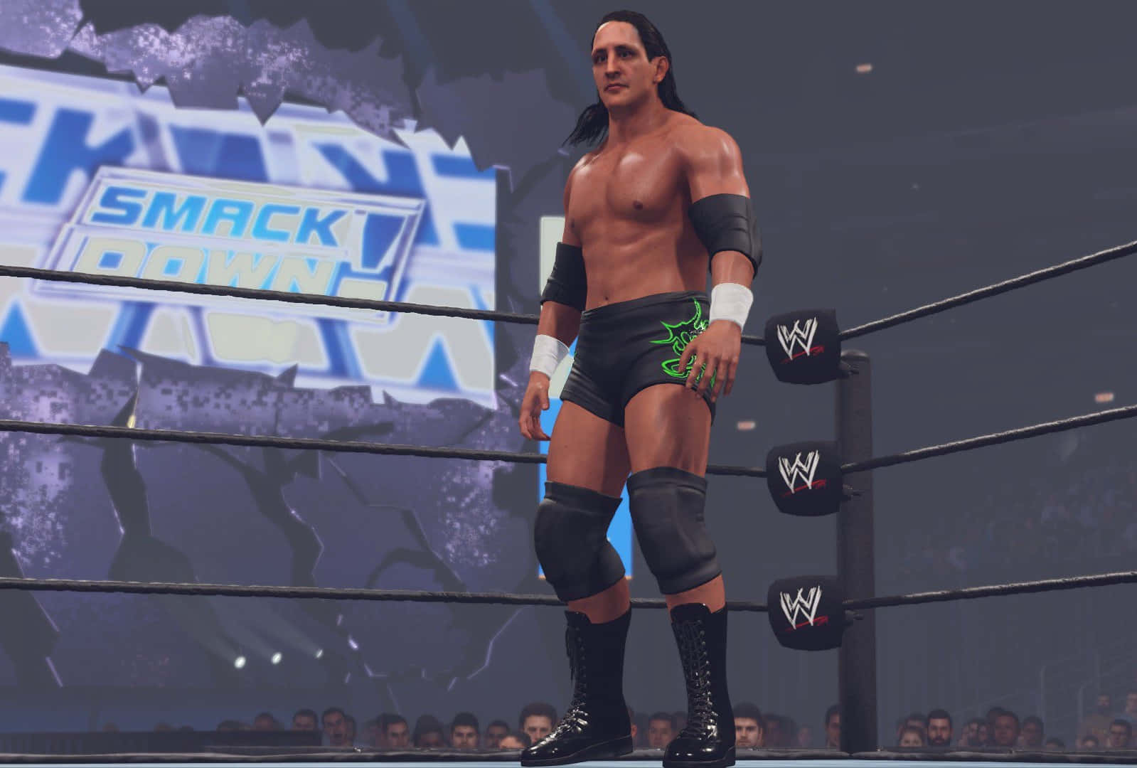 Wrestlerin Ringat Smack Down Event Background