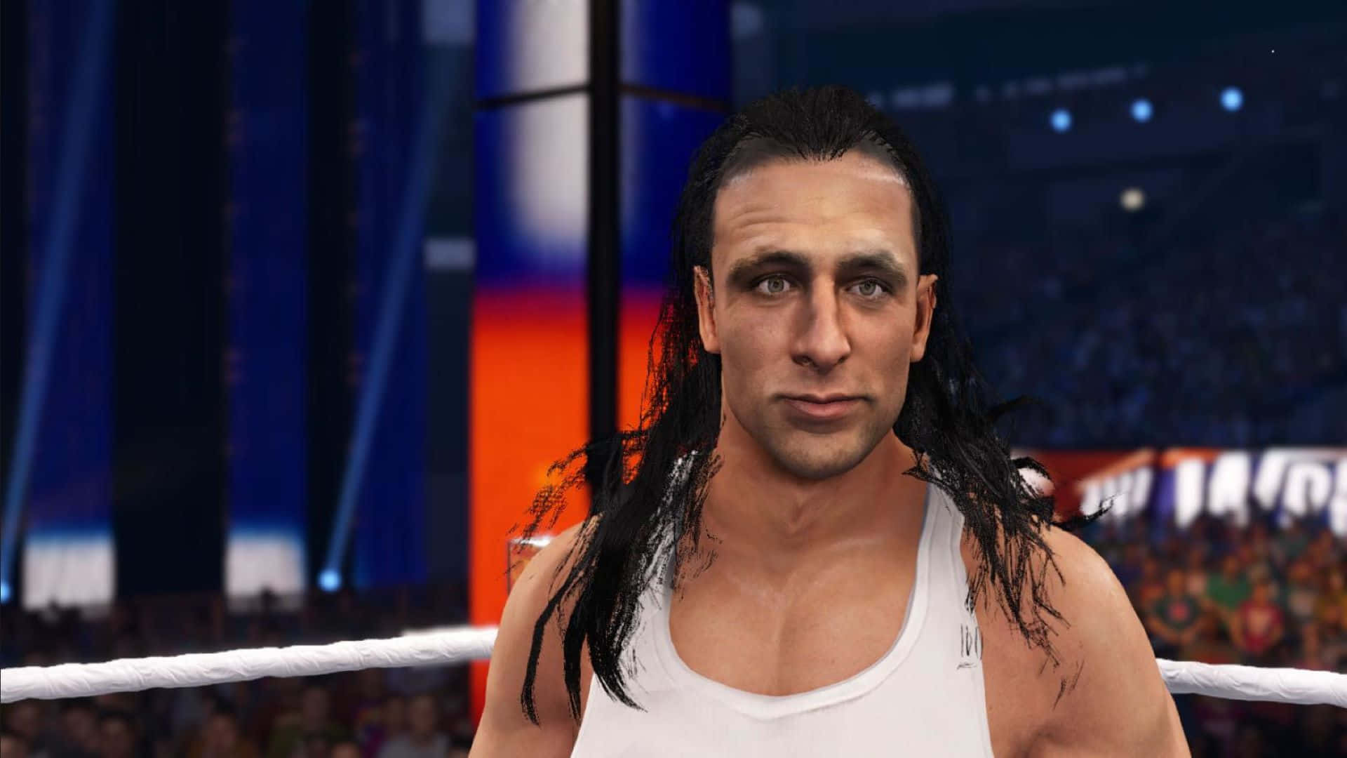 Wrestlerinthe Ring Portrait Background