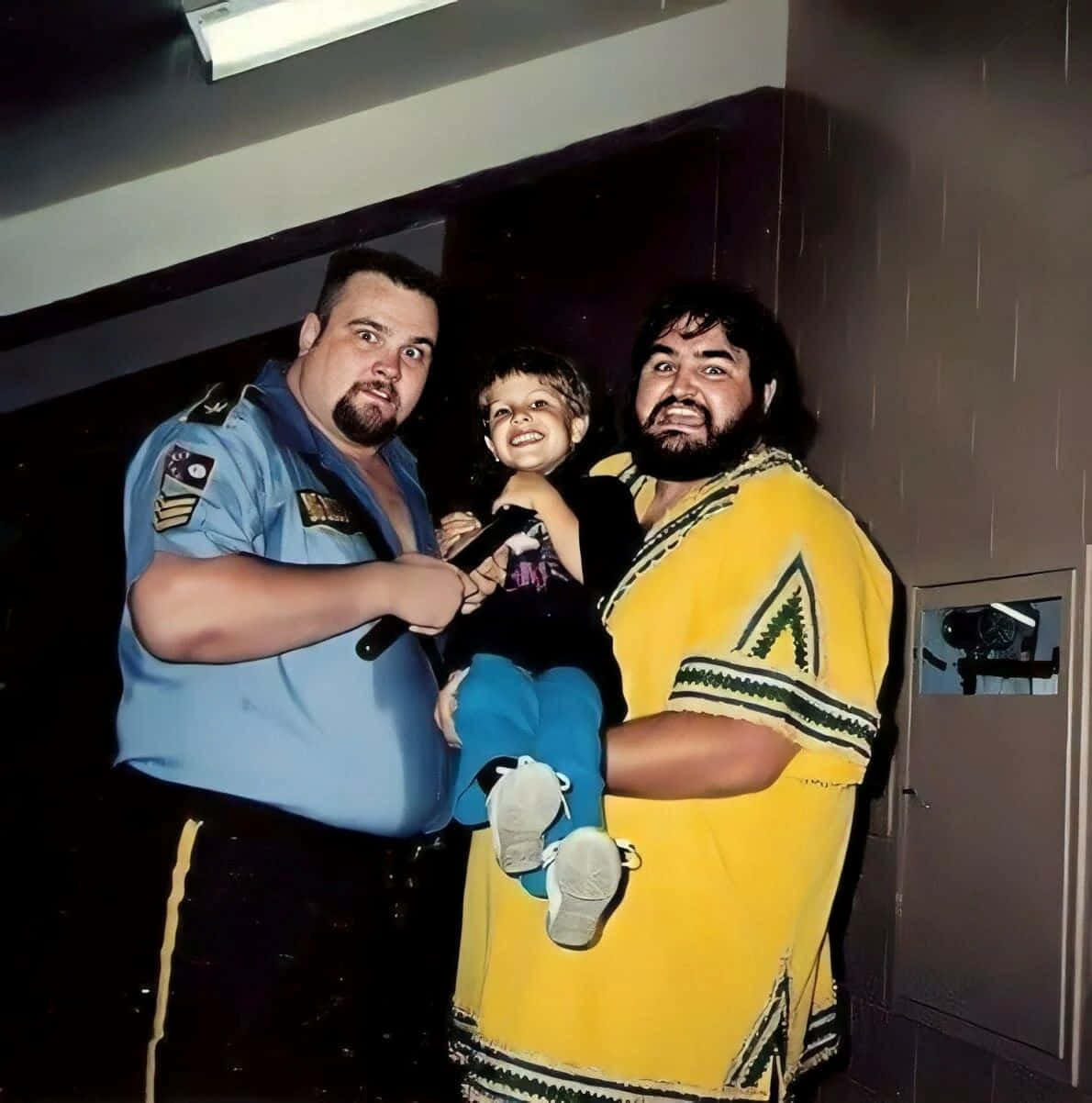 Wrestlers With Child Vintage Photo