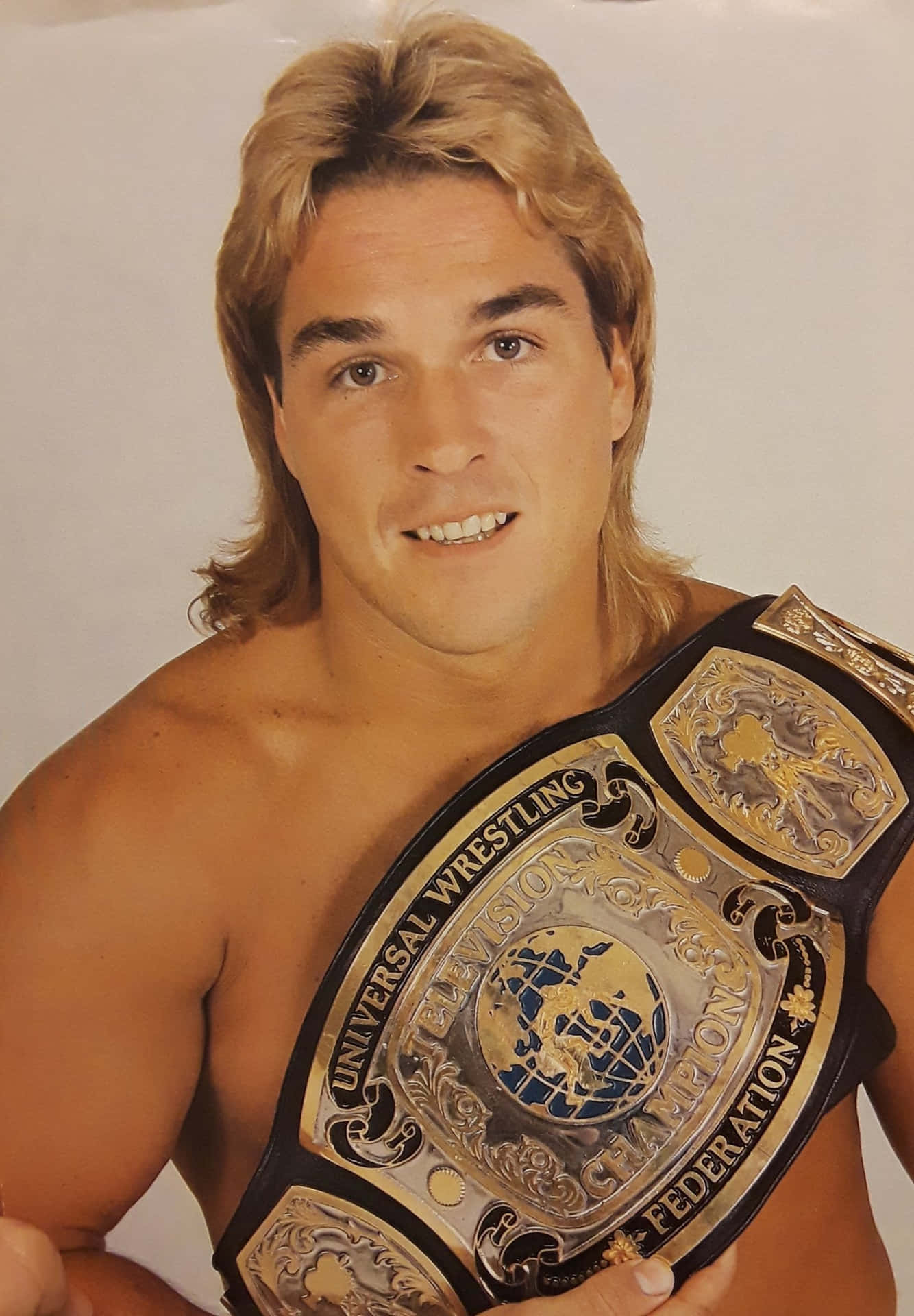 Wrestlerwith Championship Belt Background