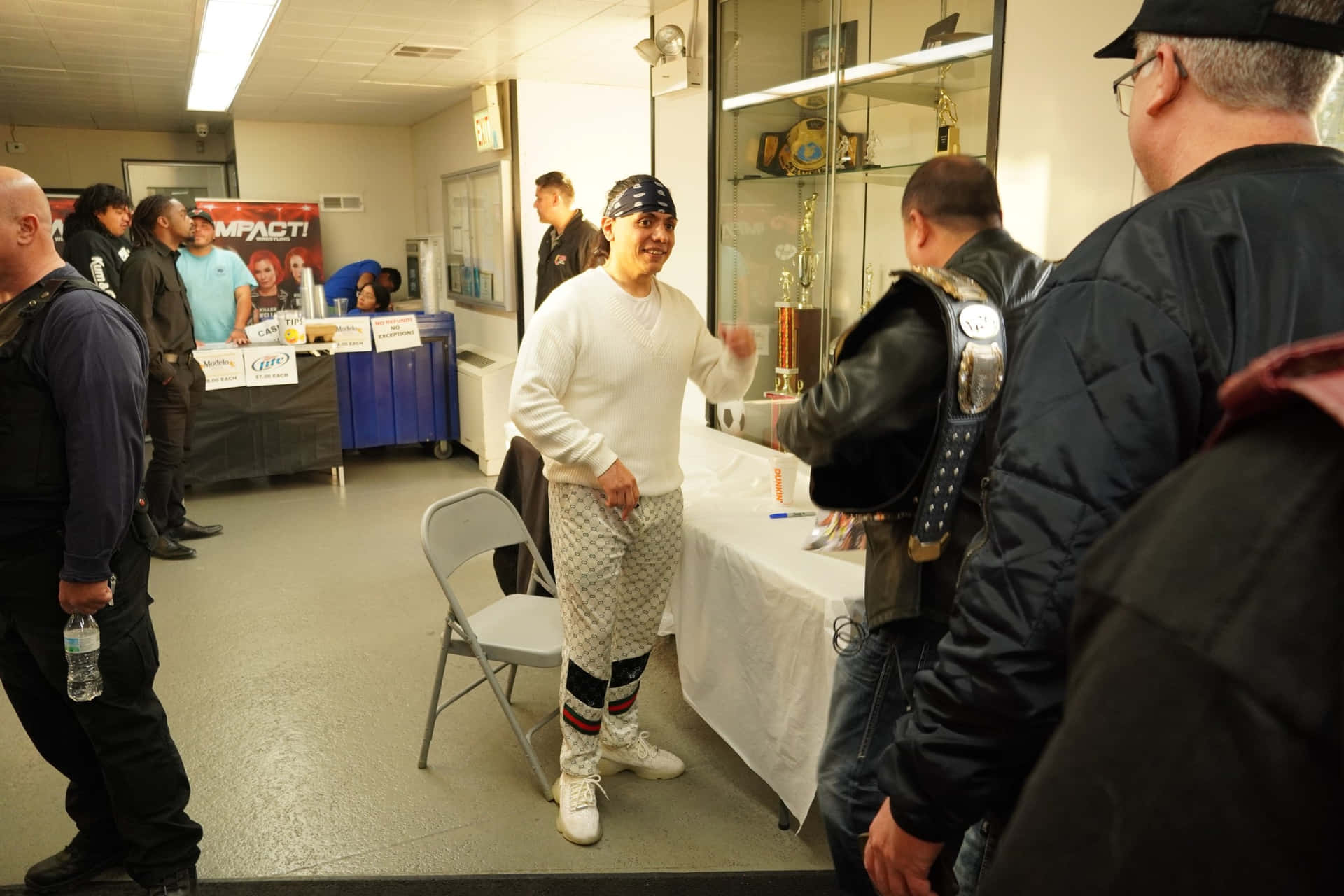 Wrestling Event Backstage Meetand Greet Background