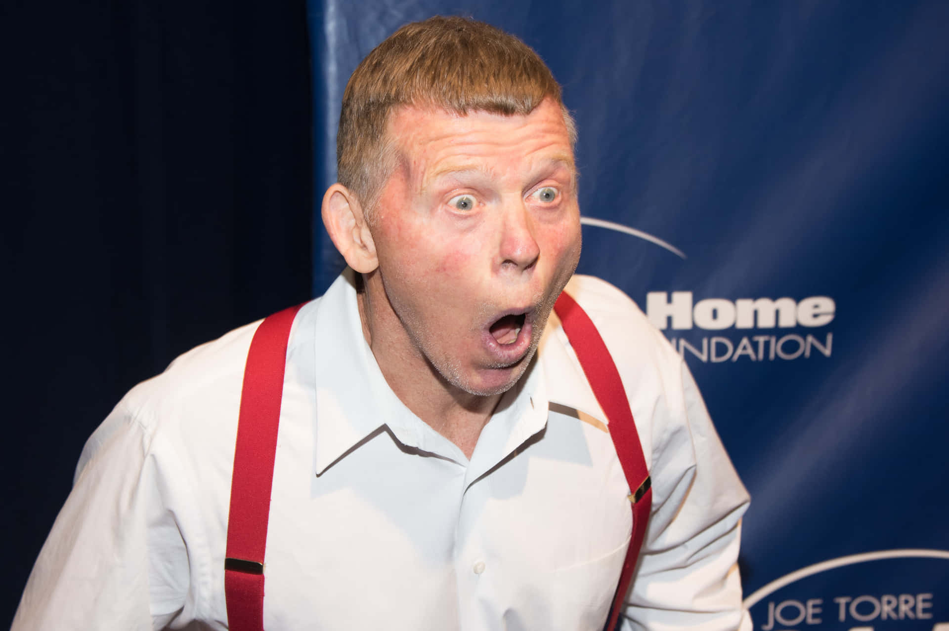 Wrestling Legend Bob Backlund's Classic Funny Shocked Face Reaction Background