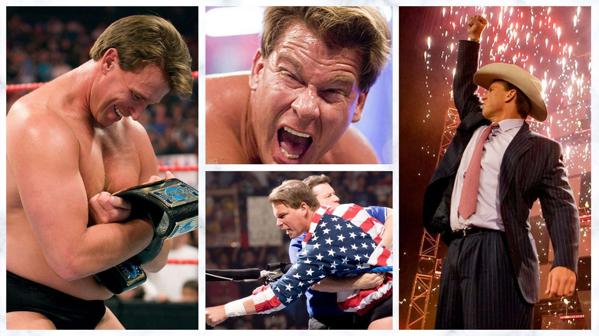 Wrestling Legend John Bradshaw Layfield In Action. Background