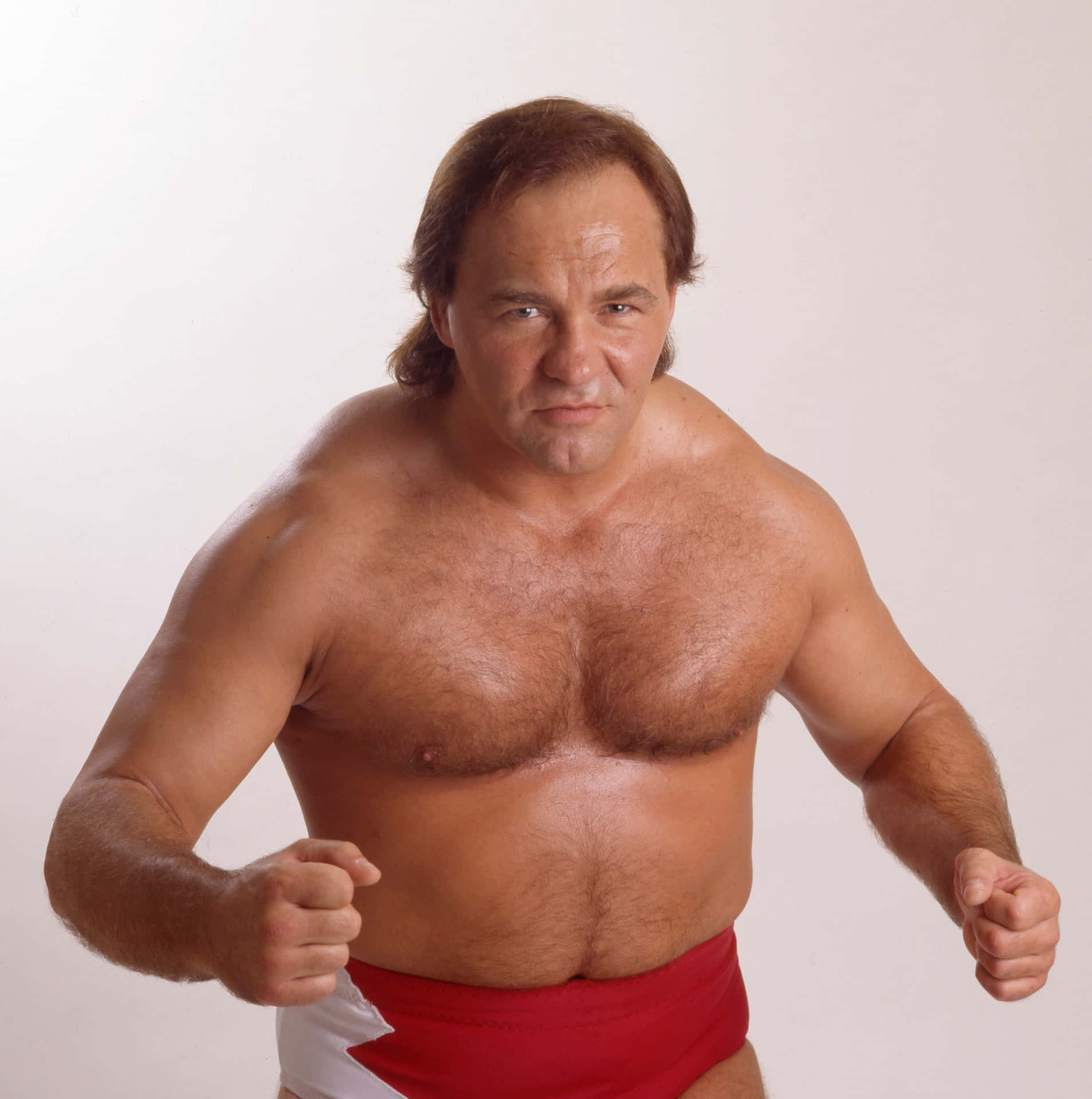 Wrestling Legend Larry Zbyszko In The Ring Background