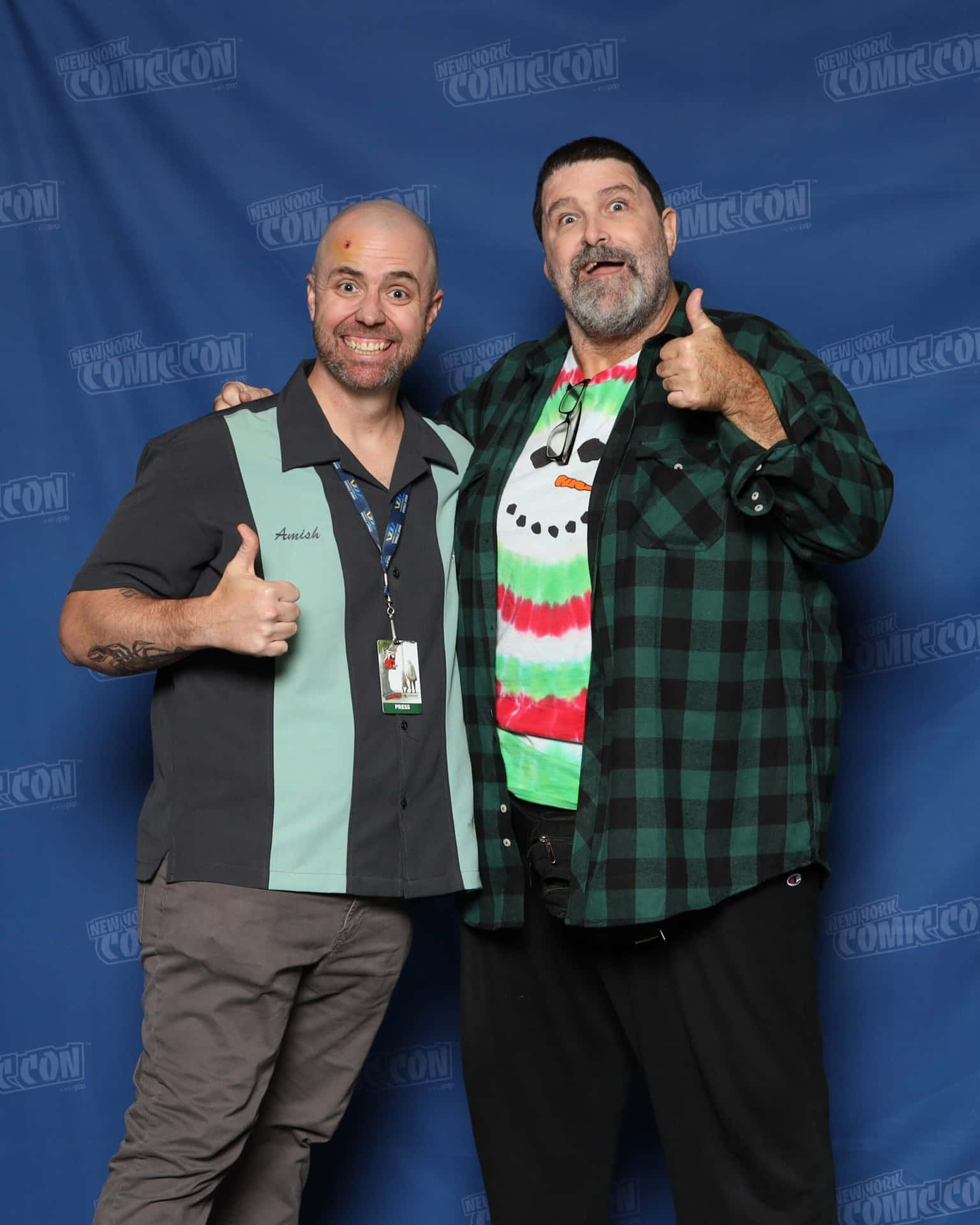 Wrestling Legend Mick Foley With Brendan M. Allen At Comicon Background
