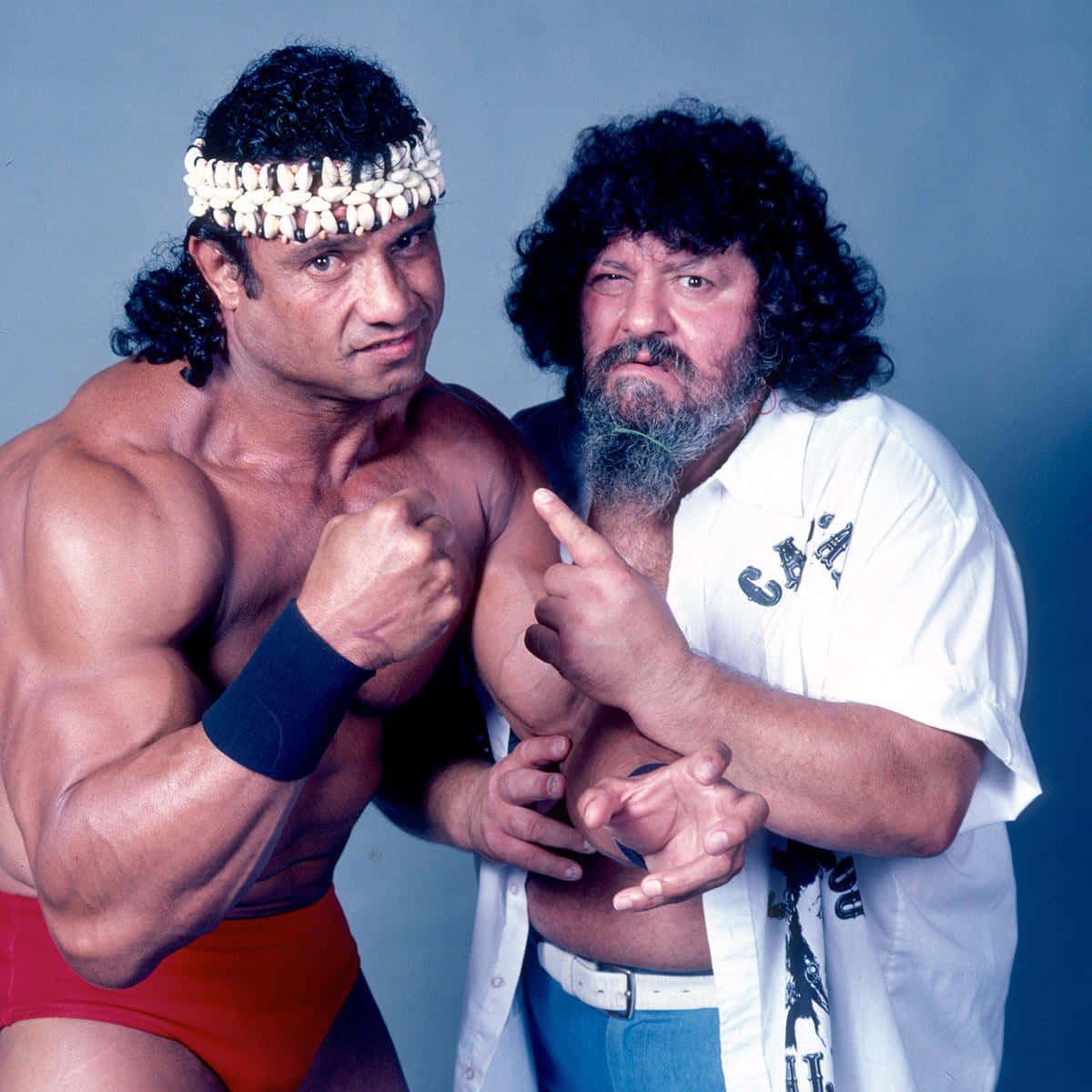 Wrestling Legends - Jimmy Snuka And Lou Albano In Their Heydays Background