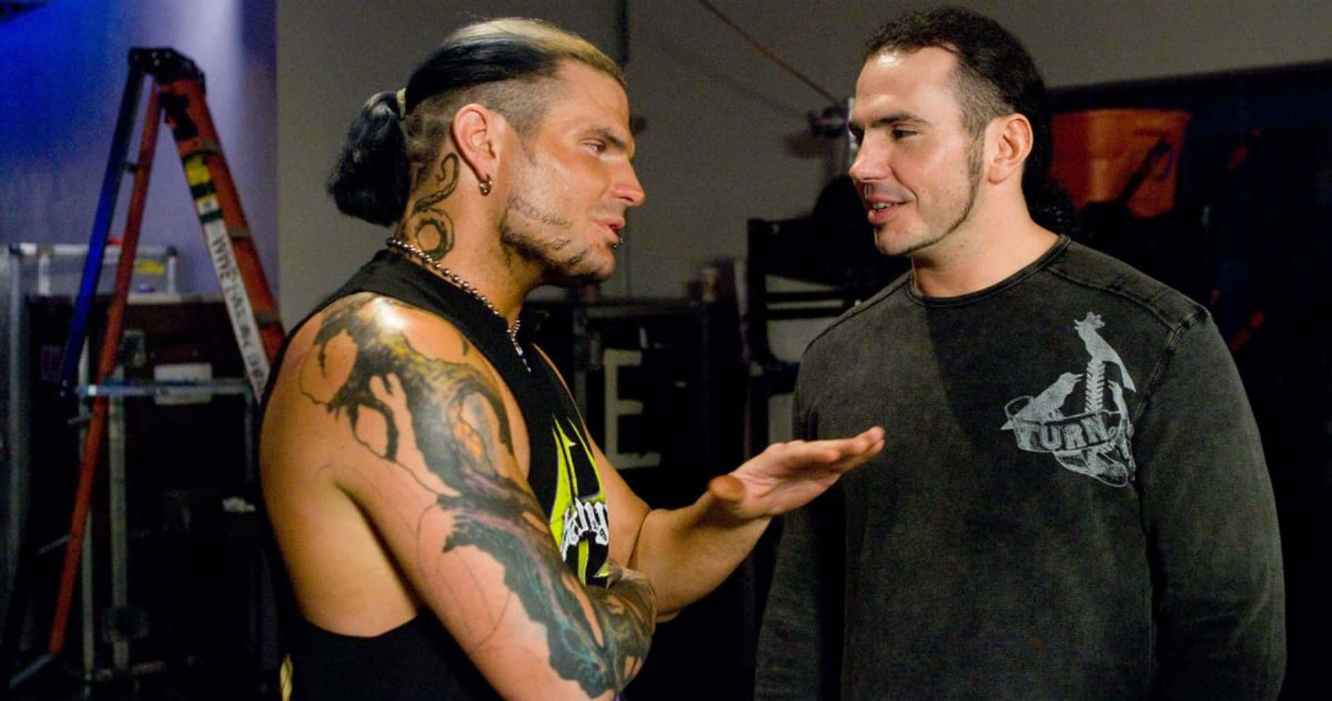 Wrestling Legends Matt Hardy And Jeff Hardy In Action