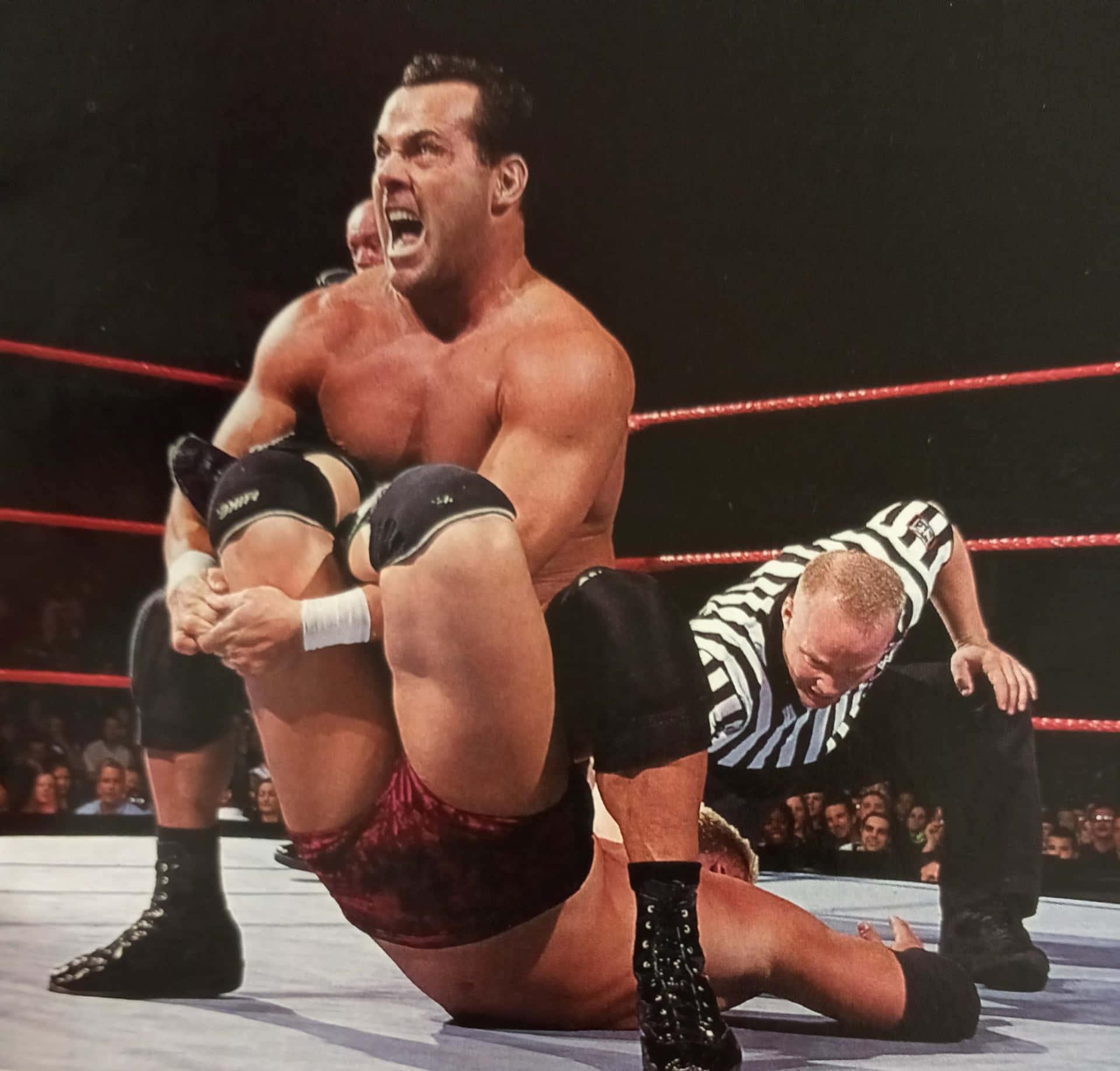 Wrestling Match Submission Hold Background