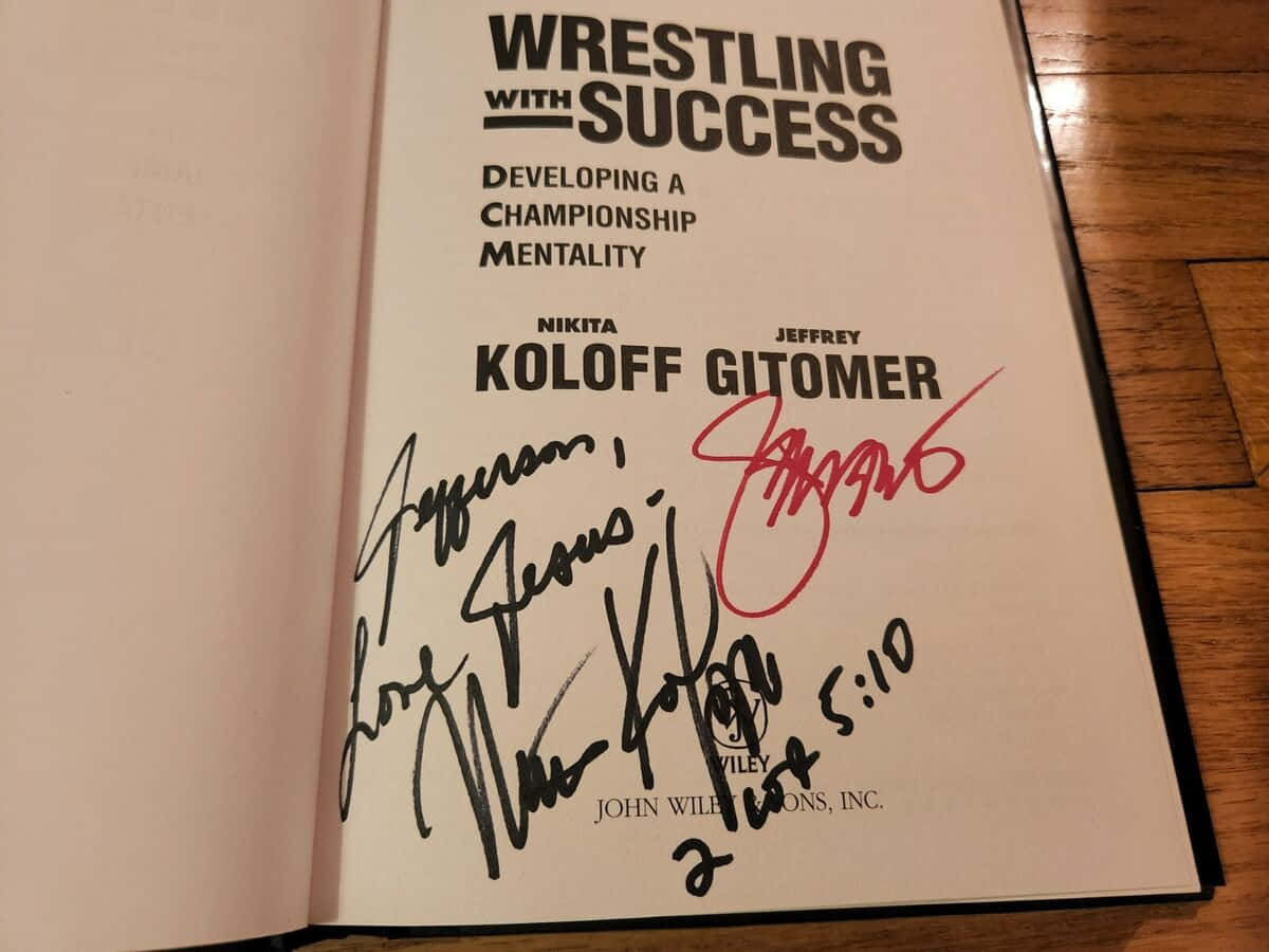 Wrestling With Success Book Signature Background
