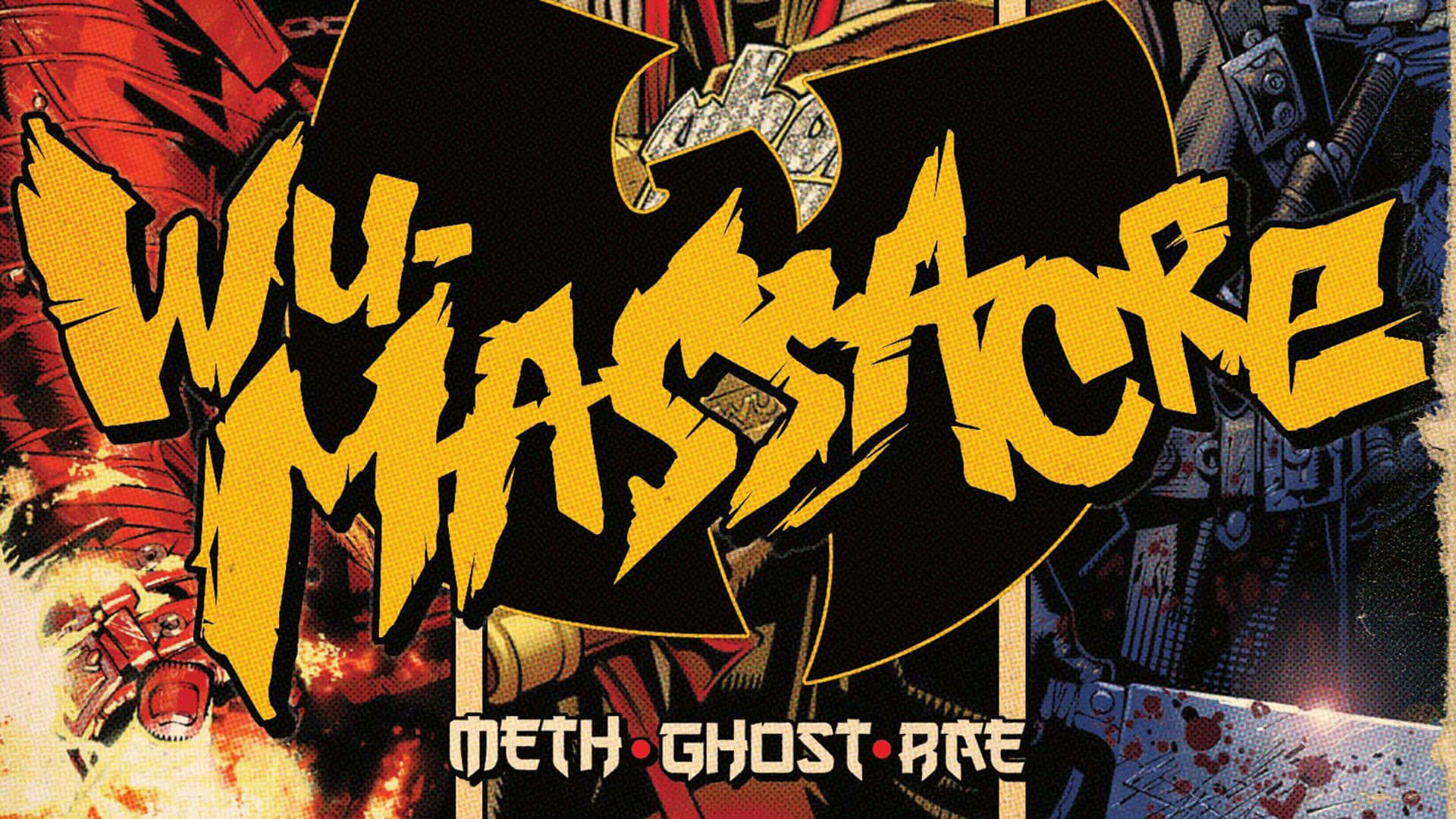 Wu Tang Clan 4k Comic Text Background