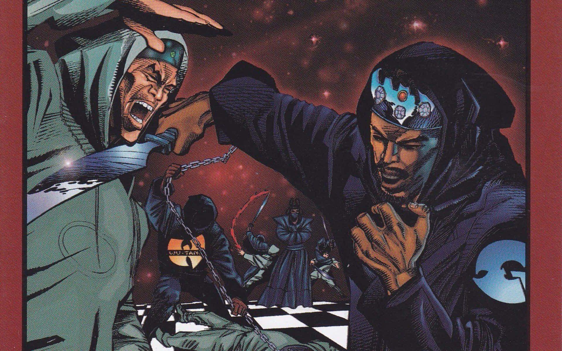 Wu Tang Clan Comic Art 4k Background