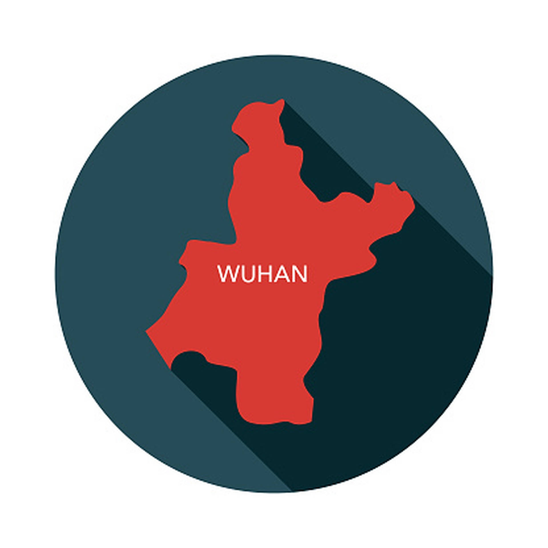 Wuhan Circle Map Logo Background