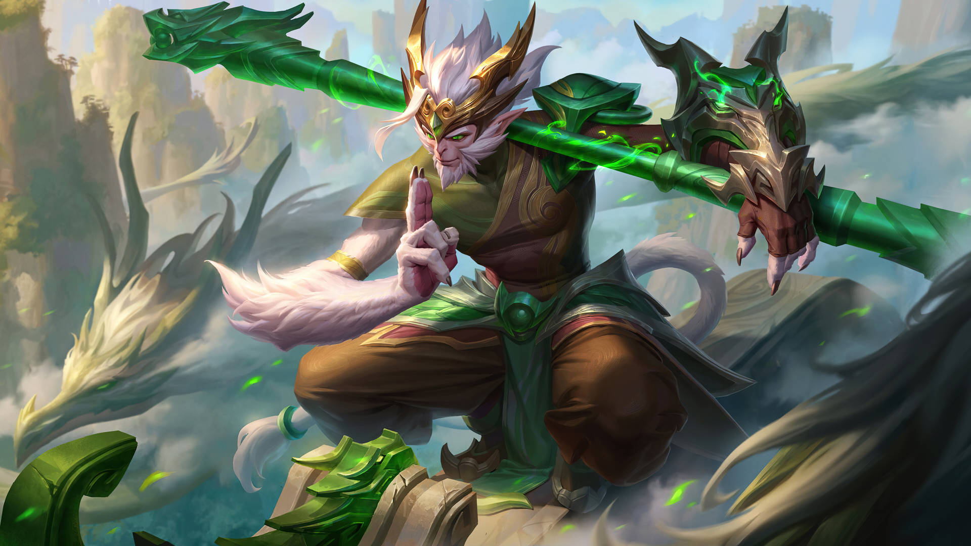 Wukong Jade Dragon Wild Rift Background