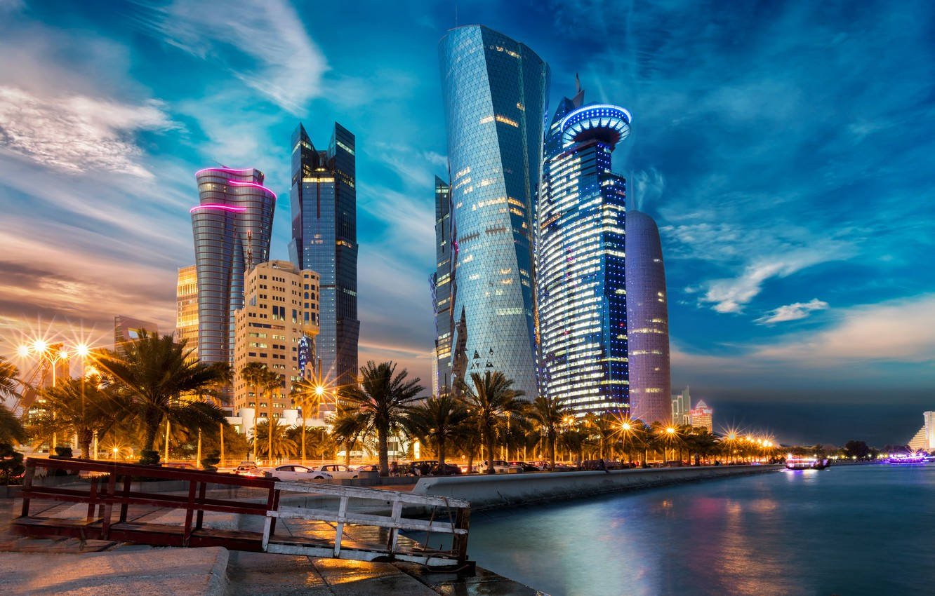 Wunderman Thompson Building – A Famous Landmark Of Qatar Background