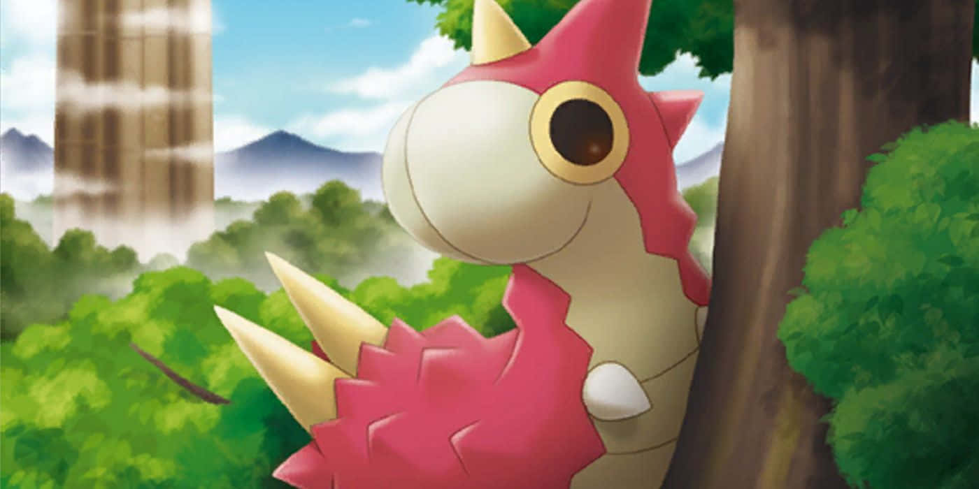 Wurmple Clings To A Tree Background