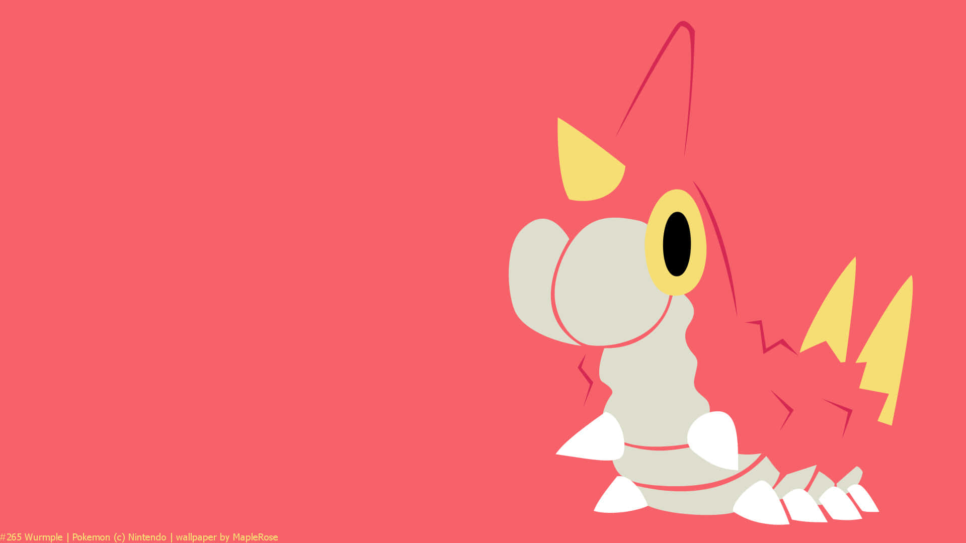 Wurmple On A Pink Background Background