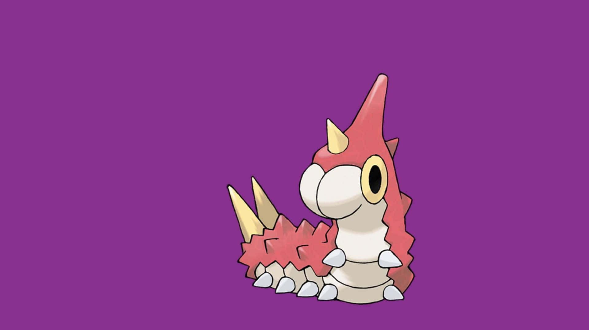 Wurmple On Violet Background Background