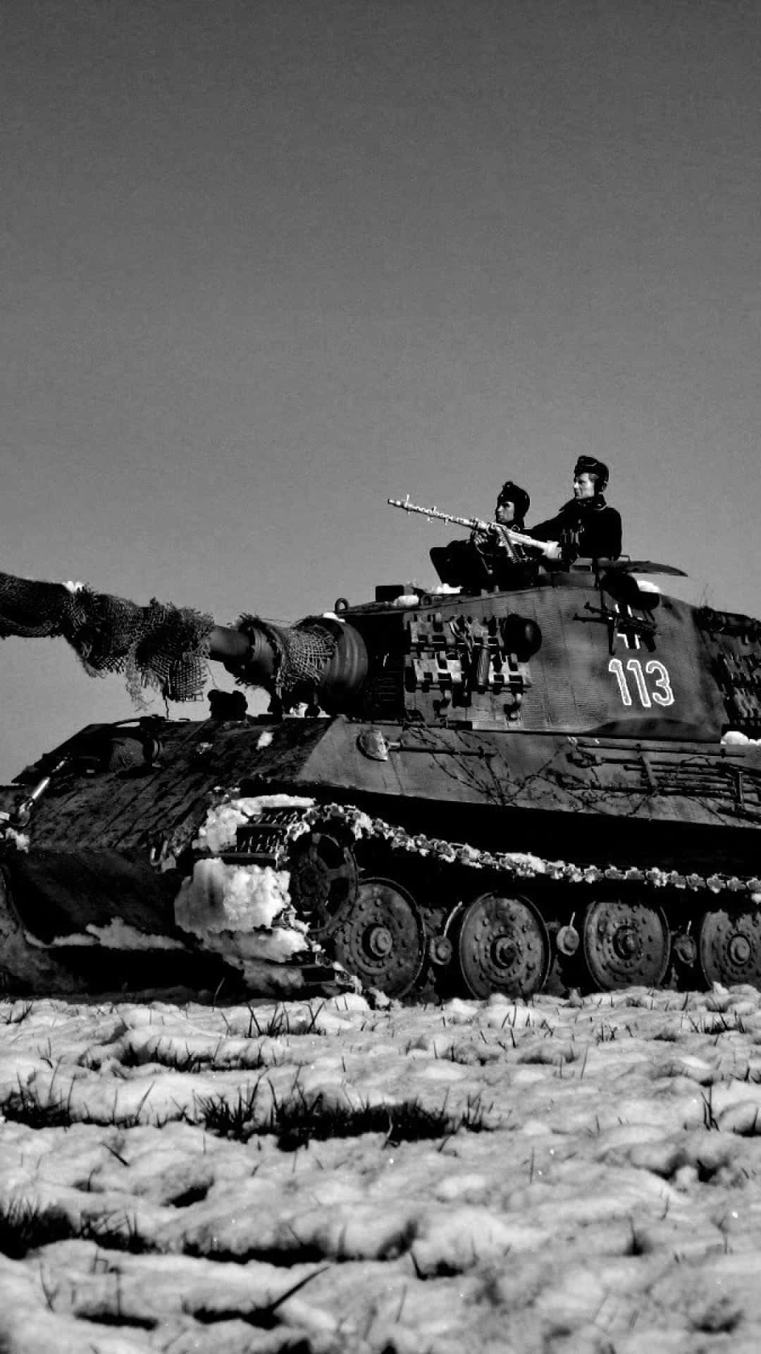 Ww2 Iphone Tank Bw Background