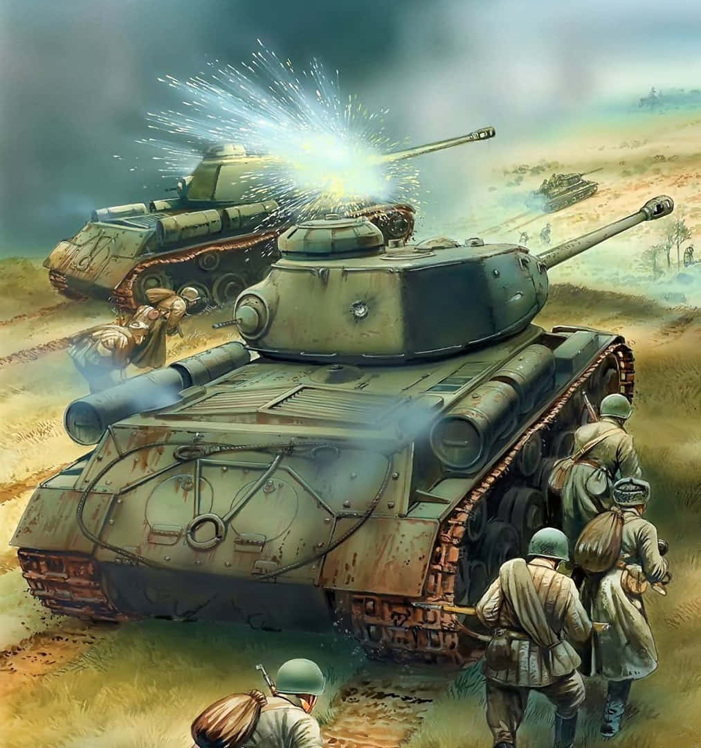 Ww2 Iphone Tank Fighting Background