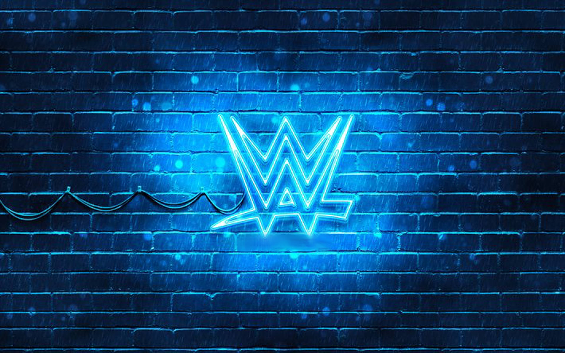 Wwe Blue Neon Logo Background