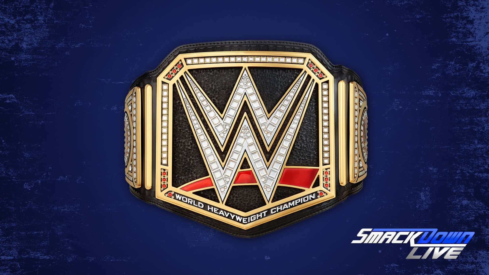 Wwe Championship Ring On A Blue Background Background
