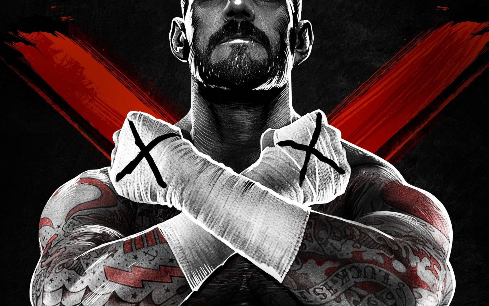 Wwe Cm Punk Boxing Vector Background