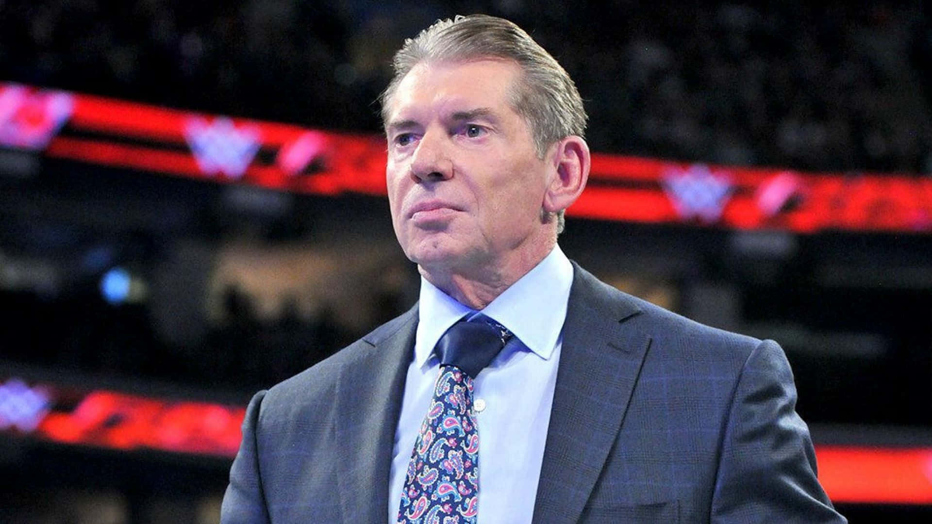 Wwe Commentator Vince Mcmahon Inside The Ring Background