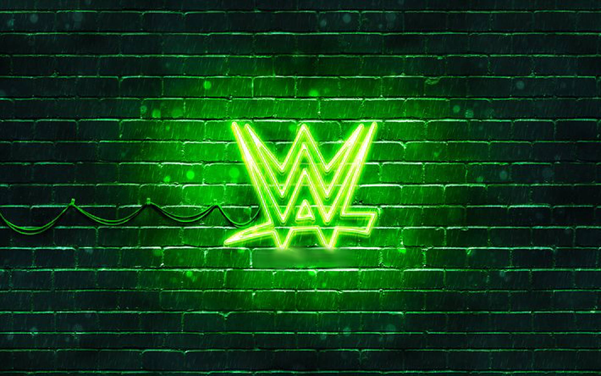 Wwe Green Neon Logo Background