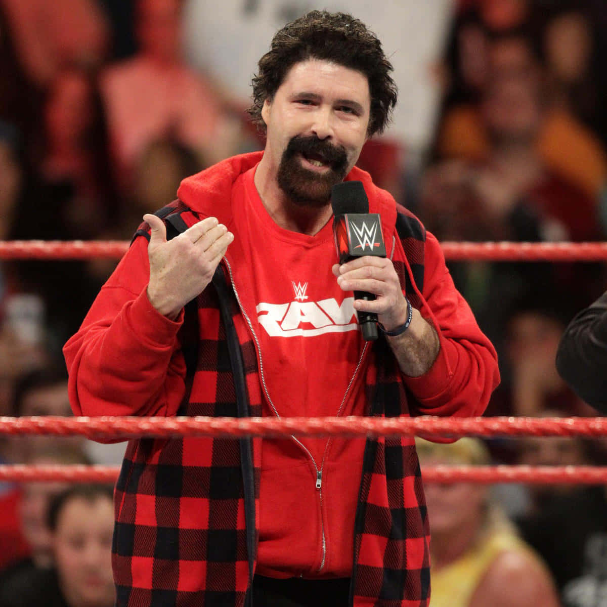 Wwe Hall Of Famer Mick Foley At Wwe Raw Event Background