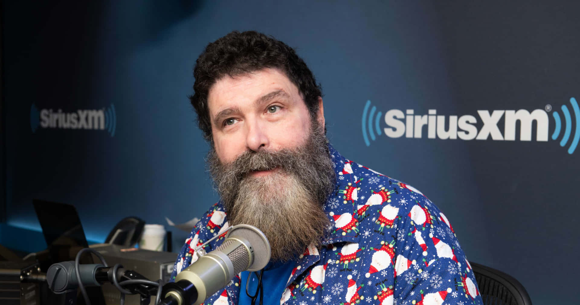 Wwe Hall Of Famer Mick Foley Visits Siriusxm Studios