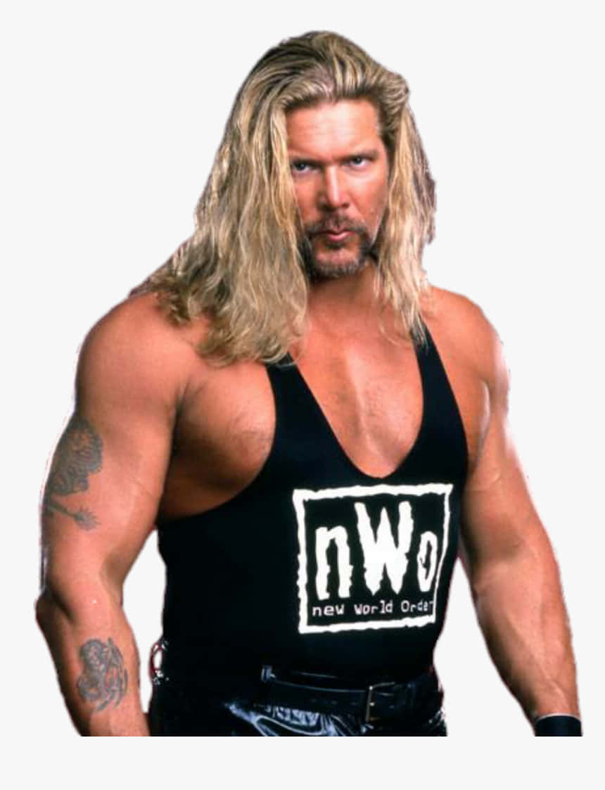 Wwe Legend Kevin Nash In New World Order Attire. Background