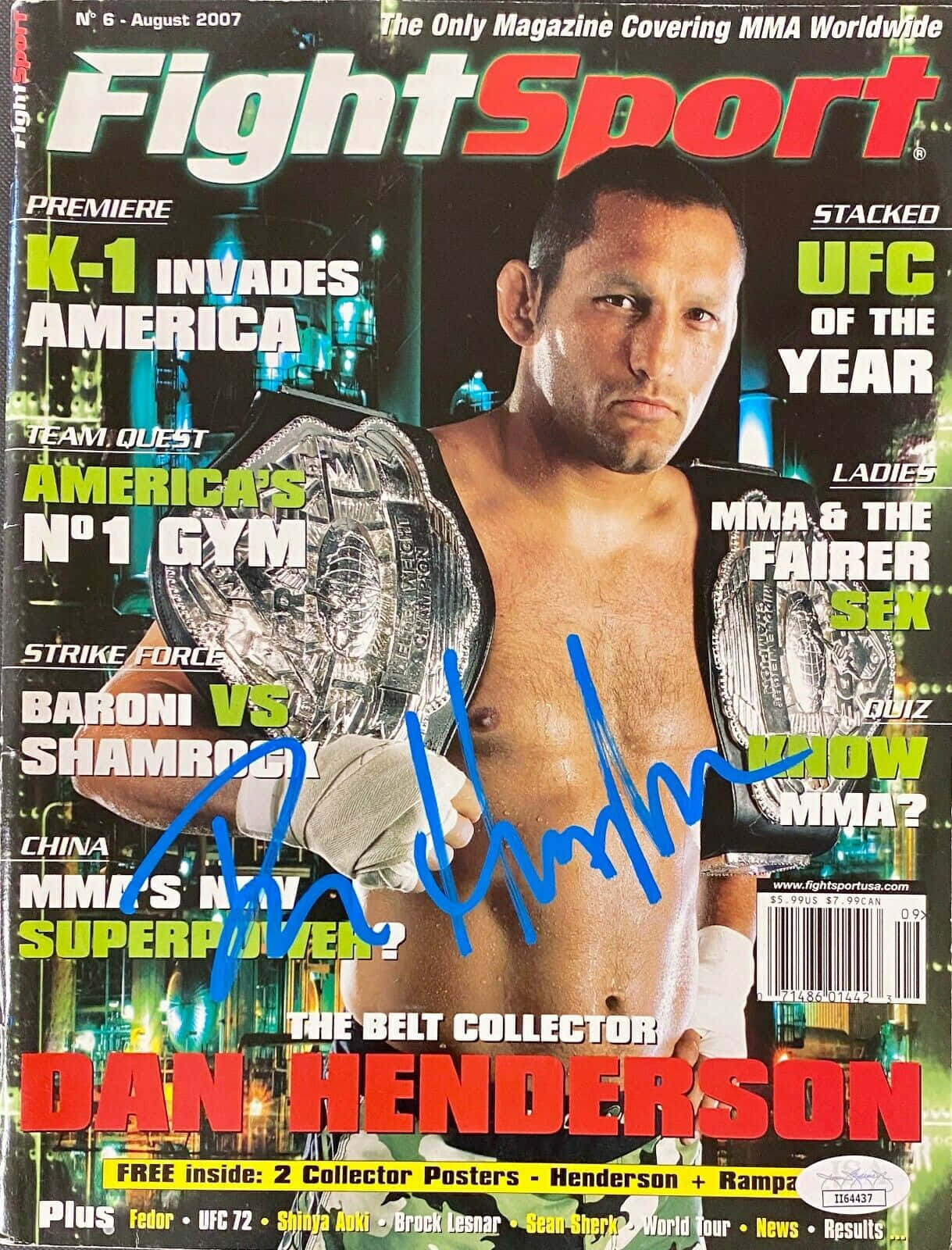 Wwe Magazine Featuring Dan Henderson Background