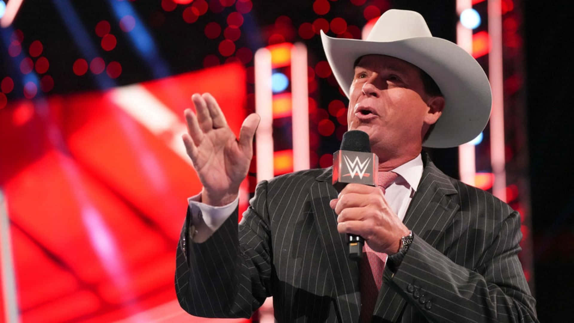 Wwe Professional Wrestler John Bradshaw Layfield Sport Action Shot Background