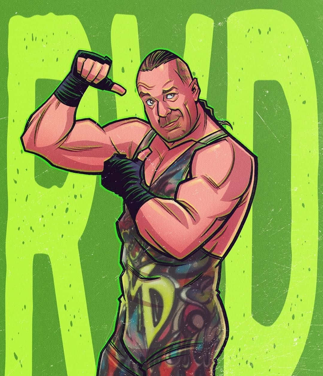 Wwe Rob Van Dam Digital Art Background