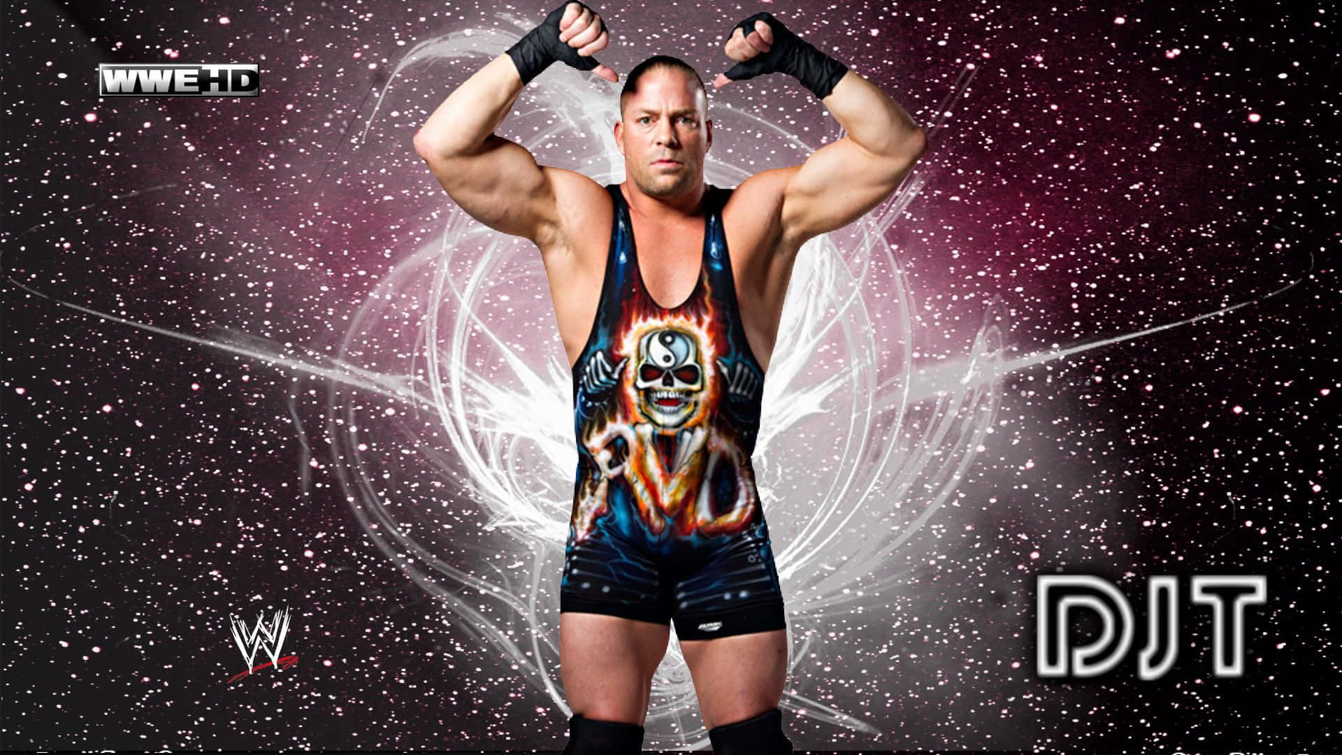 Wwe Rob Van Dam On Galaxy Background