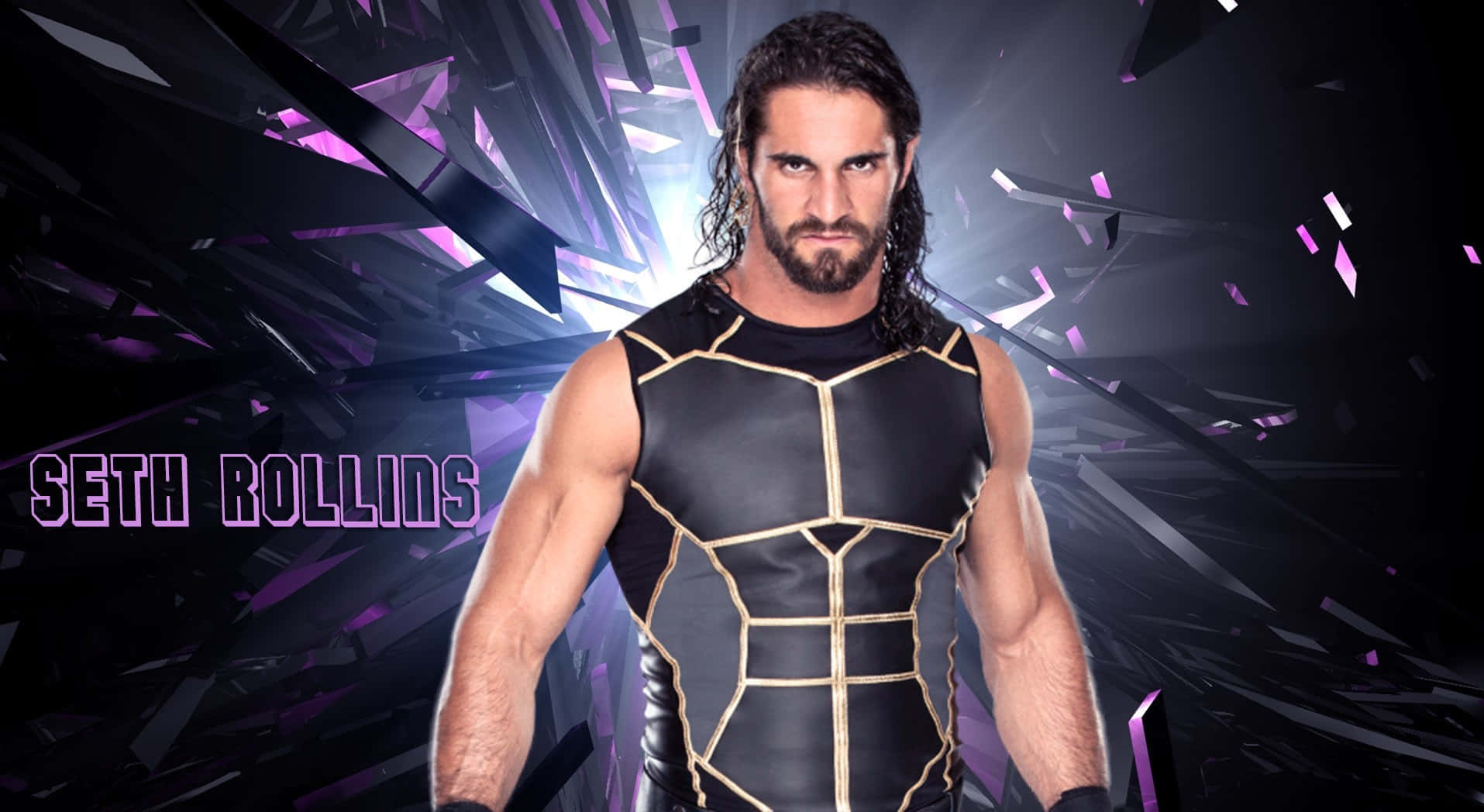 Wwe Sensation Seth Rollins In Action Background