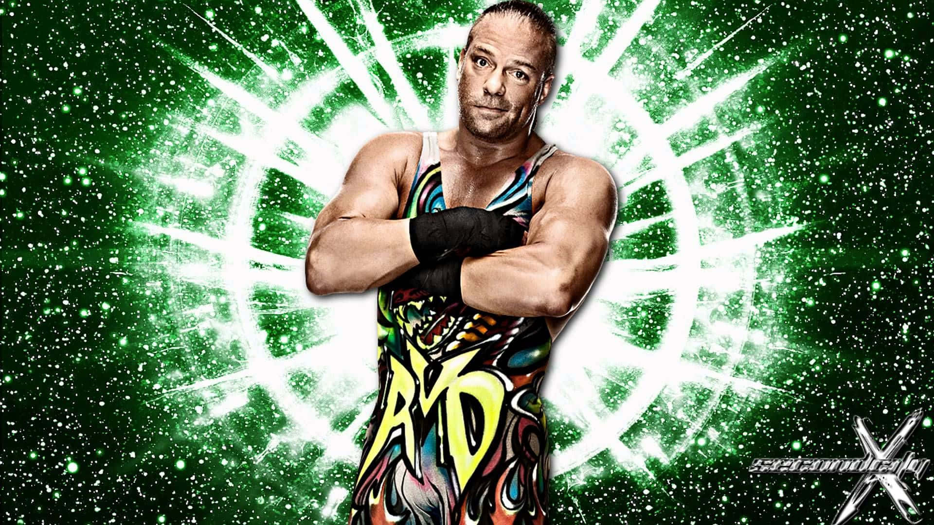 Wwe Star Rob Van Dam Graphic Art Background
